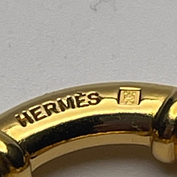 Hermes Bouée Goldtone Scarf Ring - Preowned - Picture 5 of 6